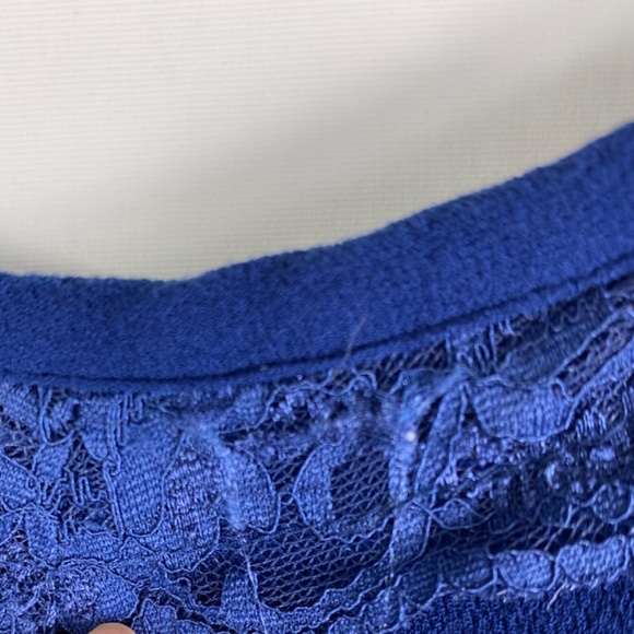 Torrid Sz 3 3X 22 24 Maxi Dress Navy Blue Lace Lacy Slvlss Romantic Boho - Picture 4 of 6